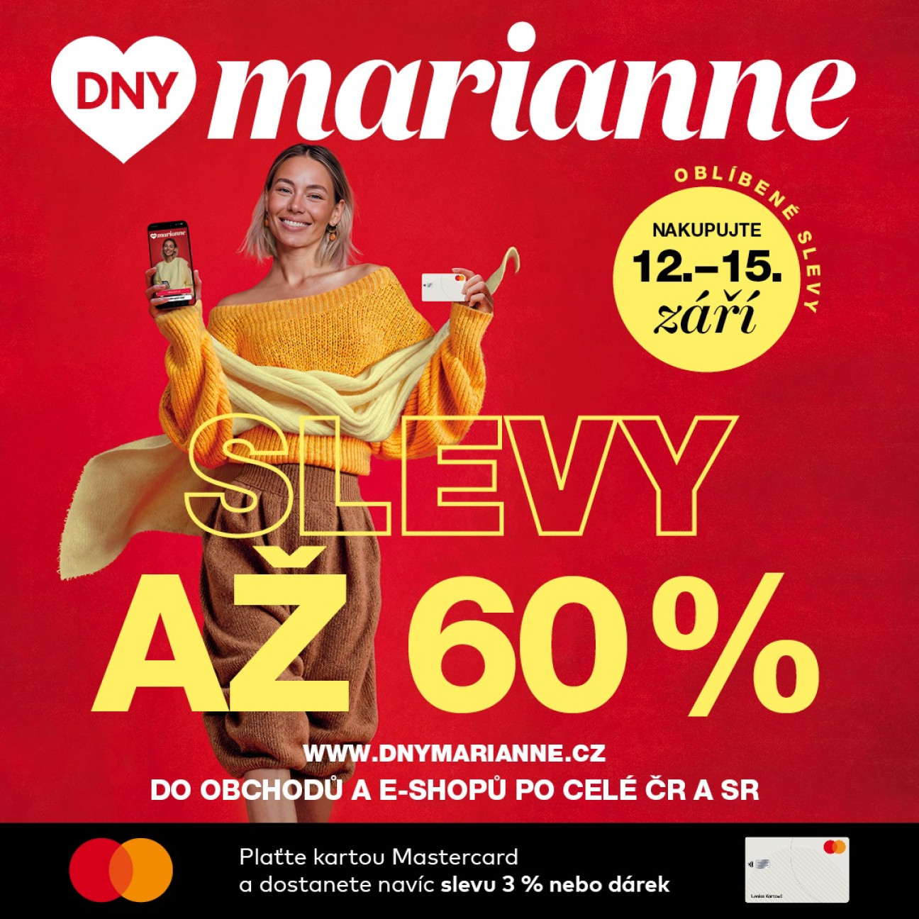 DNY marianne 2025: Dodatečná sleva až 53 %! Levněji letos nenakoupíte.